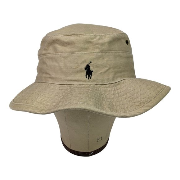 Polo Ralph Lauren Other - Polo Ralph Lauren Khaki Beige Bucket Hat, 100% Cotton, Size Small